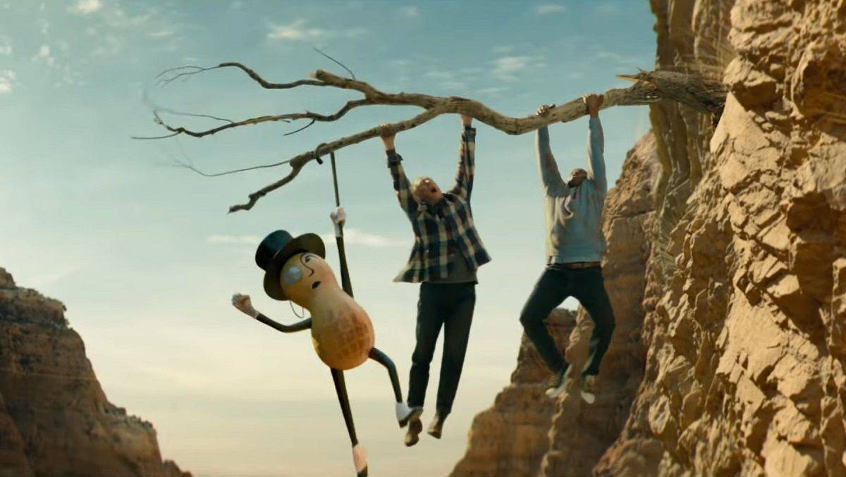 Szene aus dem Spot, bei dem Planters' Mr. Peanut stirbt.