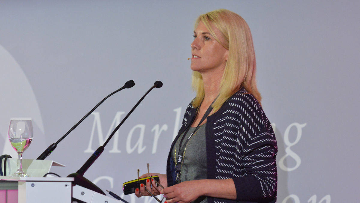 Antje Neubauer, CMO der Deutschen Bahn, bei der W&V Marketing Convention.