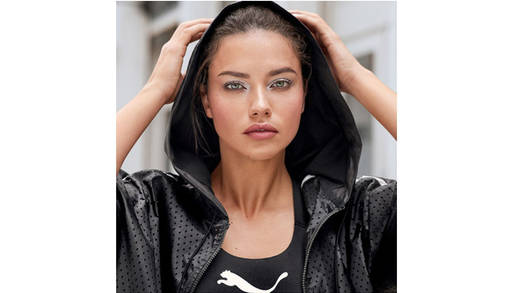 Model Adriana Lima ist das Gesicht der Kampagne von Puma und Maybelline für das gemeinsame Make-up-Projekt.