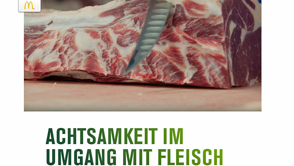 McDonald's wirbt für die Fleischqualität der Burger-Kette - die ein Schlachthofskandal jetzt in Frage stellt.