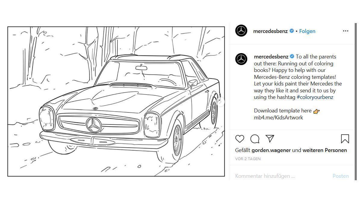 Corona Krise Mercedes Bietet Zeitvertreib Fur Die Kleinsten W V