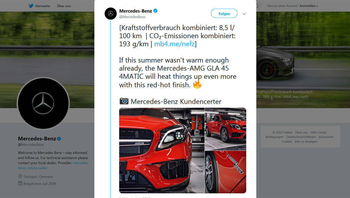 Mit diesem AMG-Tweet hat Mercedes für erhitzte Gemüter gesorgt.