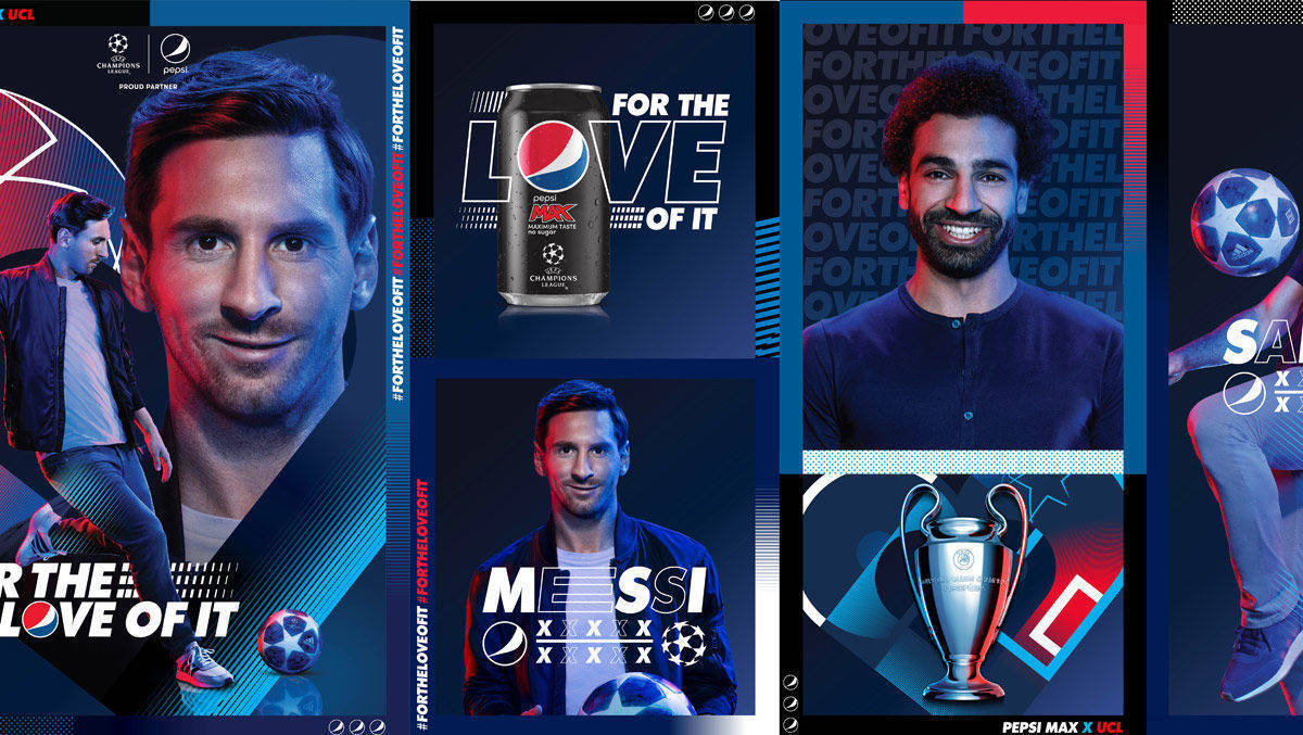 Leo Messi und Mohamed Salah gehen für Pepsi All-in.