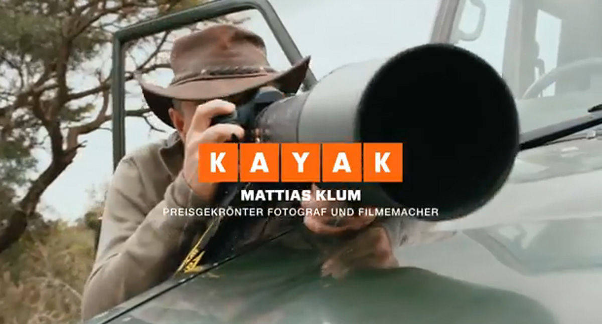 Mattias Klum, Fotograf, als Testimonial der Reiseplattform Kayak.