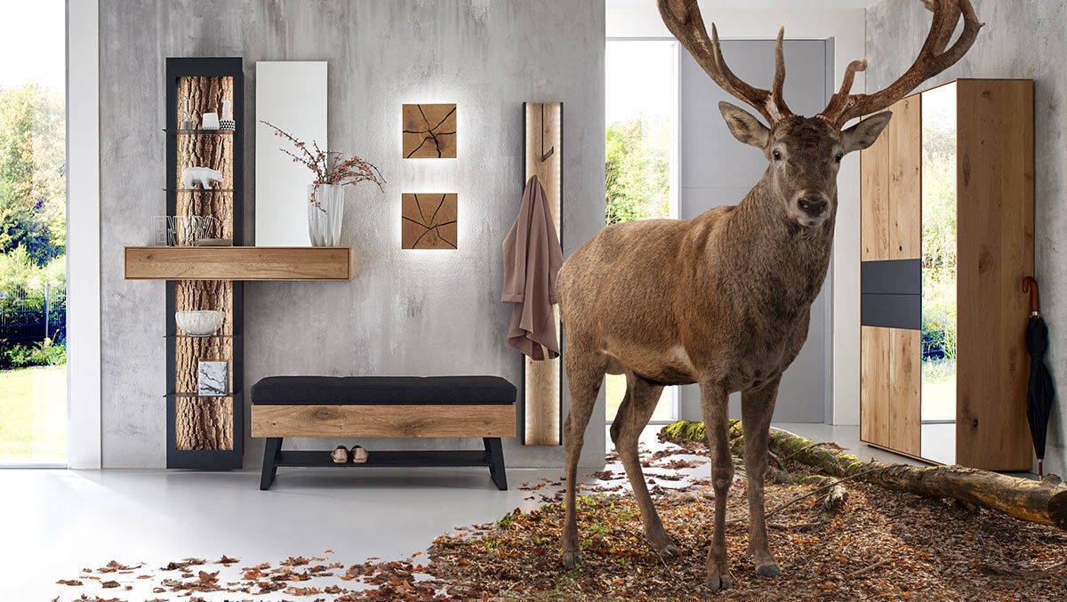 Waldmotive bestimmen den neuen Markenauftritt des Möbelherstellers Hartmann frei nach dem Claim "Das Möbelwerk, bei dem der Wald zu Gast bei Freunden ist." 