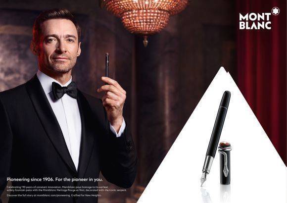 Hugh Jackman preist die Vorzüge der Luxusmarke Montblanc