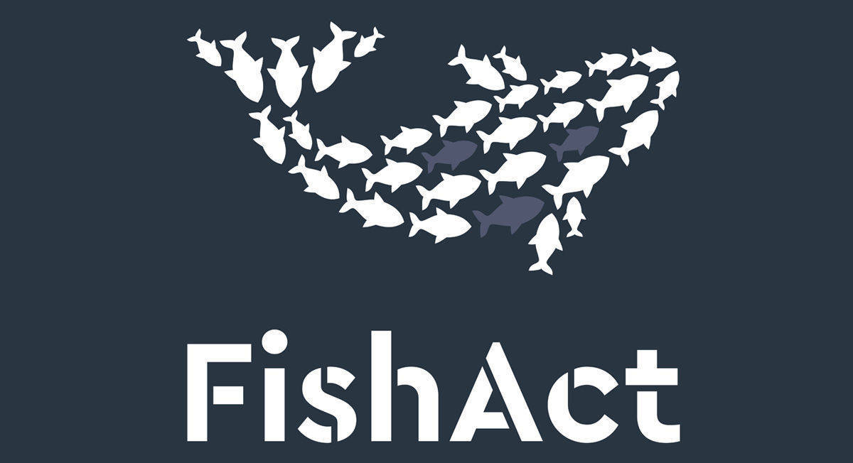 So sieht das Logo von FishAct aus - die einzelnen Fisch verschwinden, wenn nichts passiert.