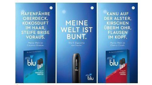 Bilder im Kopf mit Hamburg-Bezug: My Blu dominiert im August die Werbeflächen im und um den Hamburger Hauptbahnhof.