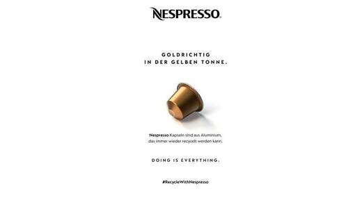 Macht Werbung fürs Recycling: Nespresso