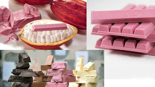 Rosafarbene Waffelschokoriegel: Kitkat verkauft Ruby nun auch in Europa.