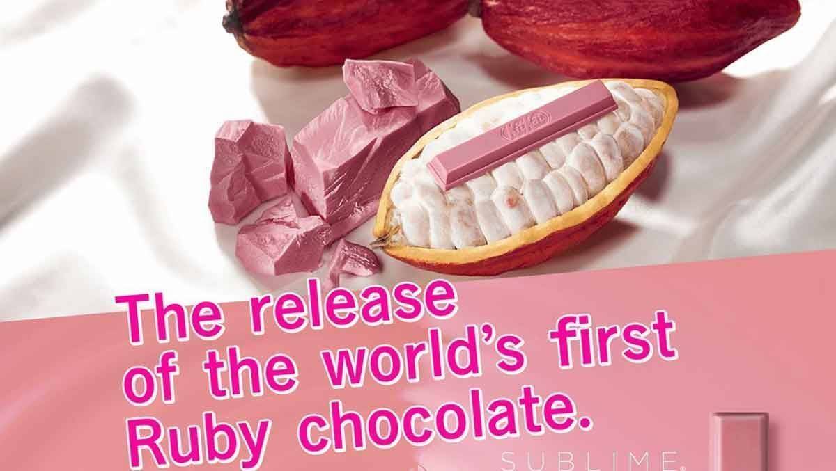 Rosa Schokolade verwendet Kitkat ab sofort in Japan