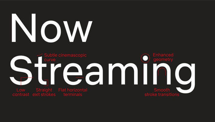 Das Design der Schrift Netflix Sans.
