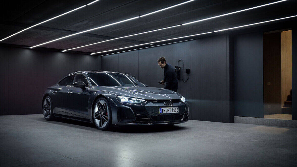 Dank Heimladeoption kann der Audi-E-tron zuhause aufgeladen werden - ganz ohne Tankstellenbesuch.