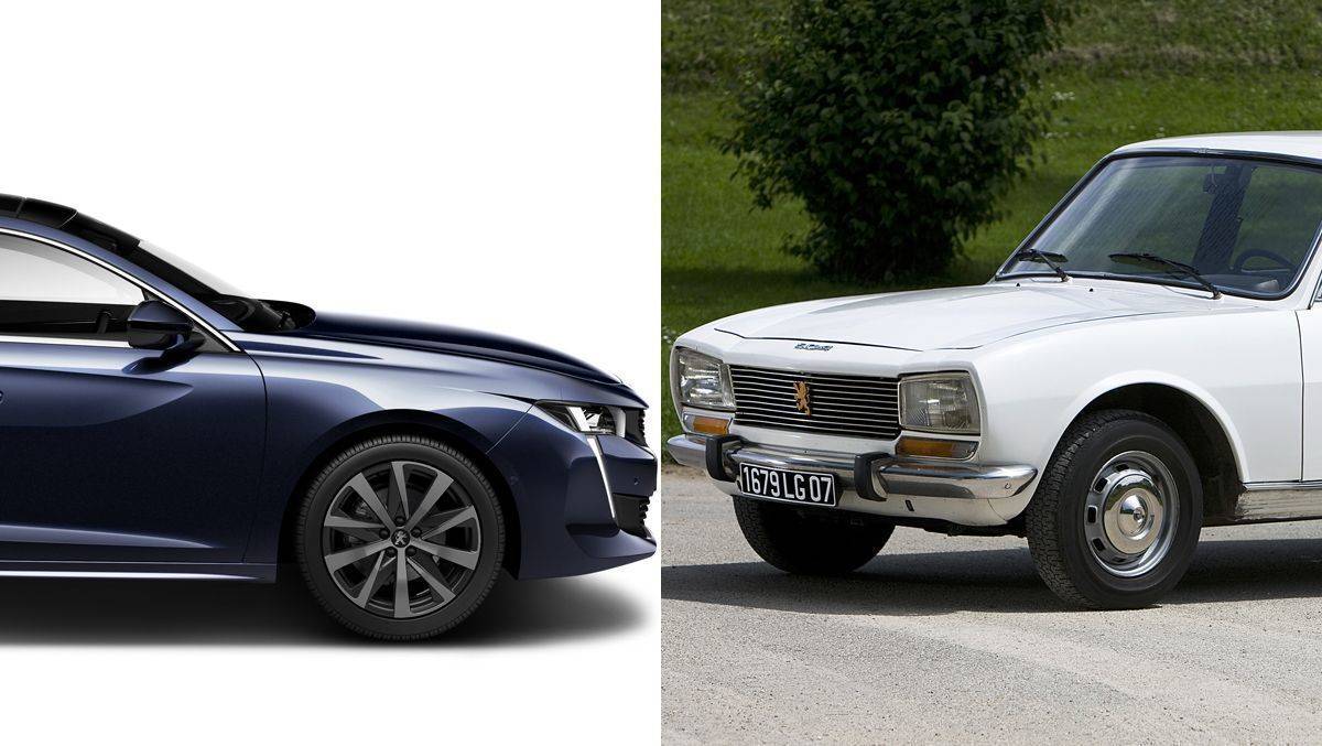 Peugeot vergleicht die Modelle 504 und 508.