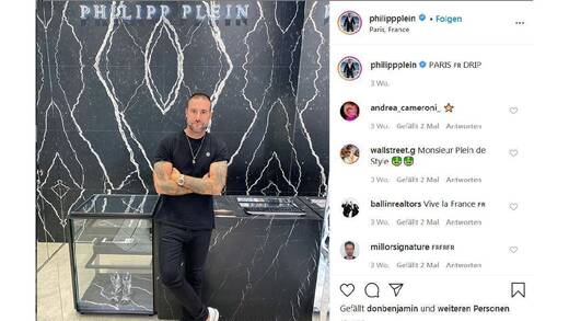 Posiert gerne bei Instagram: Modedesigner Philipp Plein