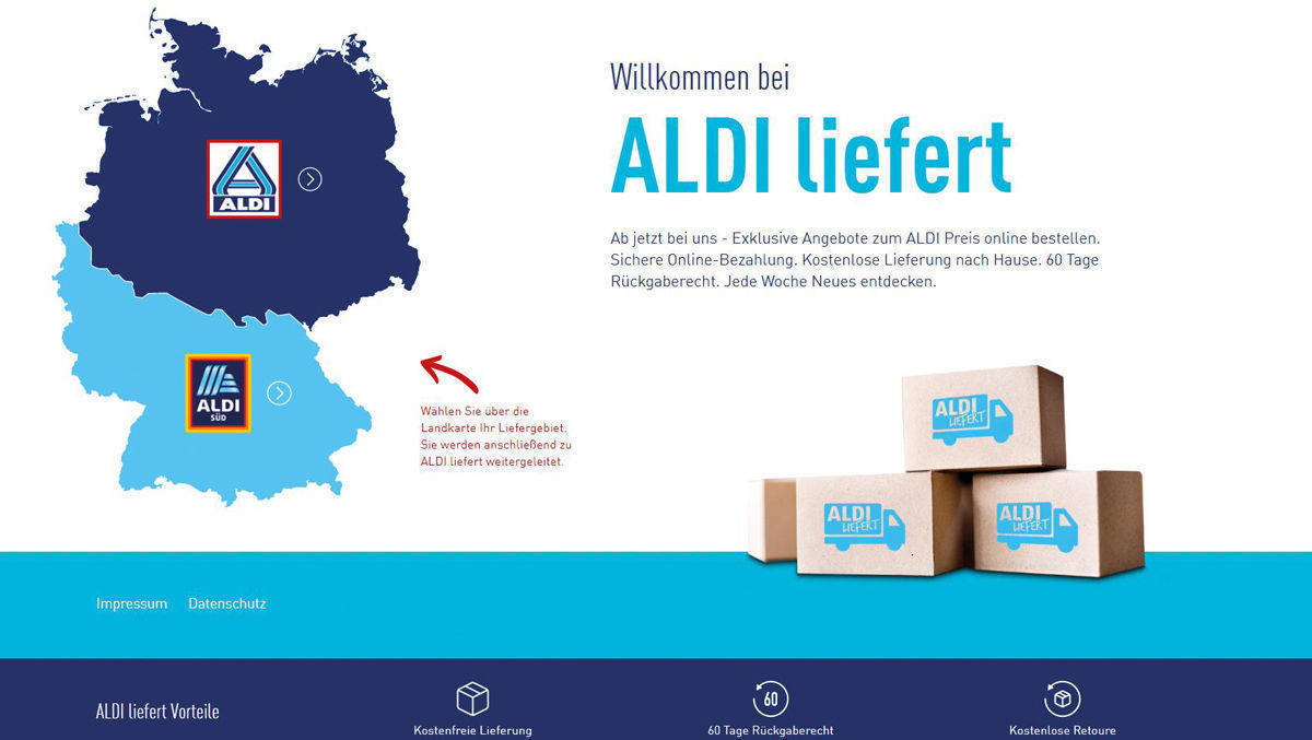 Auf der Plattform aldi-liefert.de bestellen und liefern lassen. 