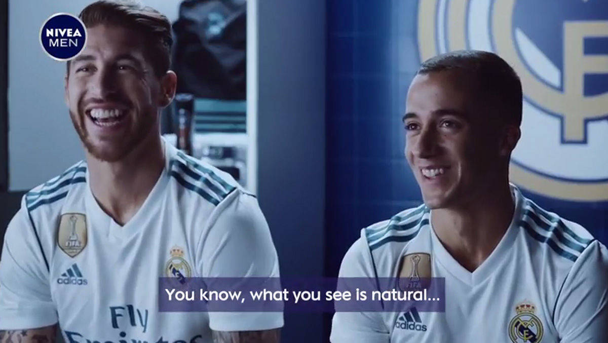 Nivea Men besucht Real-Madrid-Stars in der Kabine.