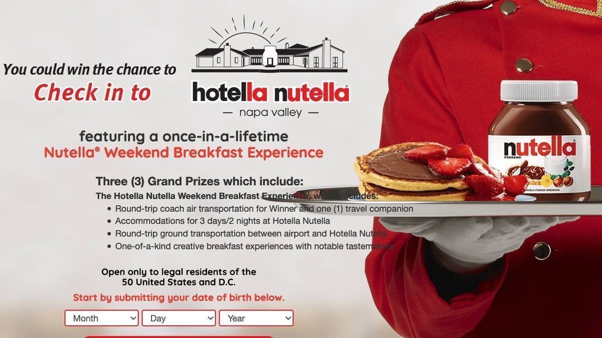 Nutella Popup"Hotella" in Kalifornien W&V