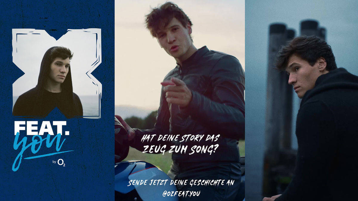 Mit Videos ruft Wincent Weiss für "Feat.you by O2" Nutzer über Instagram auf, ihre Geschichten einzusenden