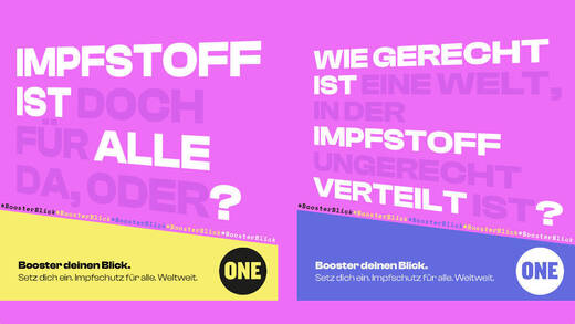 Die One-Kampagne startet am Samstag und soll mehrere Monate andauern.