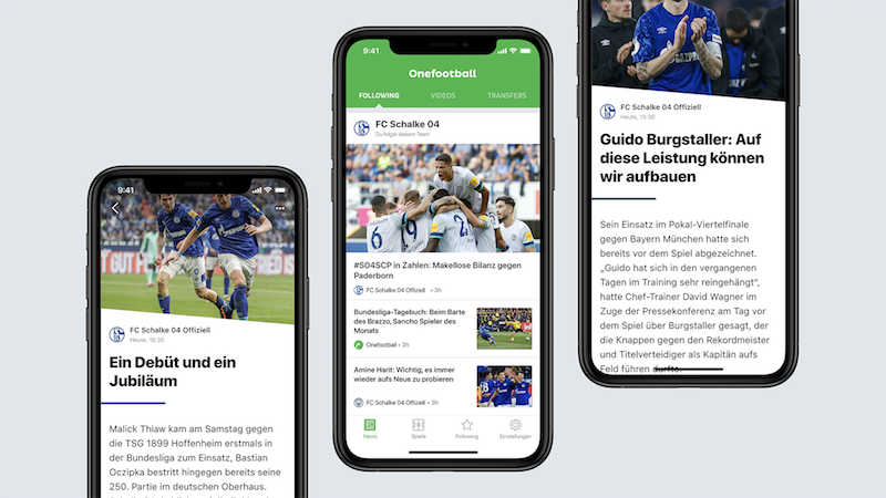 Für Fans: Neuigkeiten des Vereins direkt in der Onefootball-App.