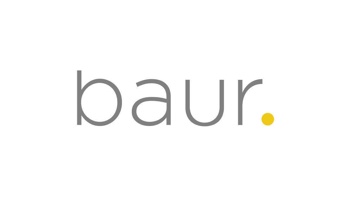 Das neue Baur-Logo wirkt frisch und modern.