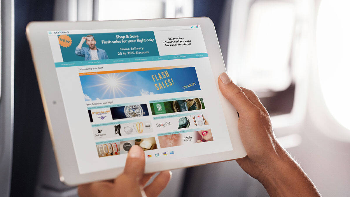 Mit Skydeals will die Lufthansa das Online-Shopping im Flugzeug möglich machen