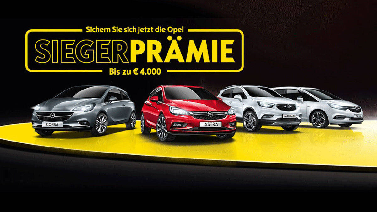 Opel startet die "Siegerprämie"-Kampagne.