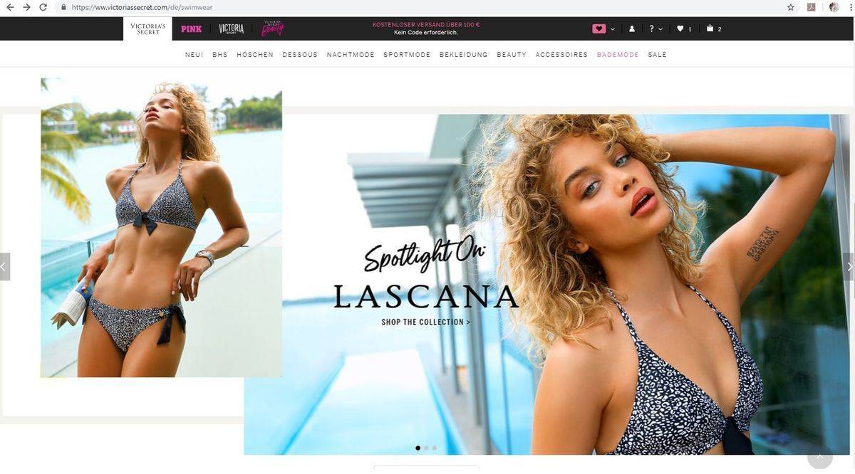 Größere Markenbekanntheit verspricht sich Lascana von der Leistung bei Victoria's Secret.