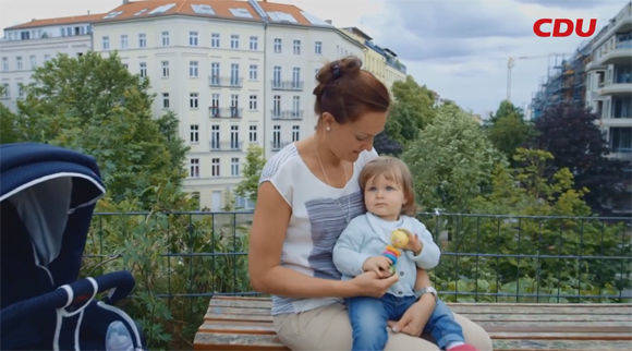 Szene aus dem Berliner CDU-Wahlkampfvideo.