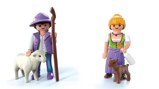 Milka und Playmobil machen gemeinsame Sache. Ergebnis: Schäfer und Bäuerin