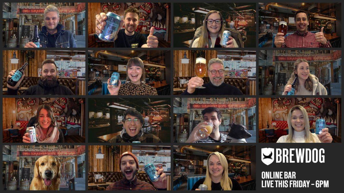 Ab Freitag wird bei BrewDog weltweit per Zoom-Party miteinander angestoßen.