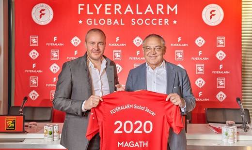 Flyeralarm-Chef Thorsten Fischer (l.) hegt Ambitionen im Fußballgeschäft. Dabei soll ihm Felix Magath helfen.