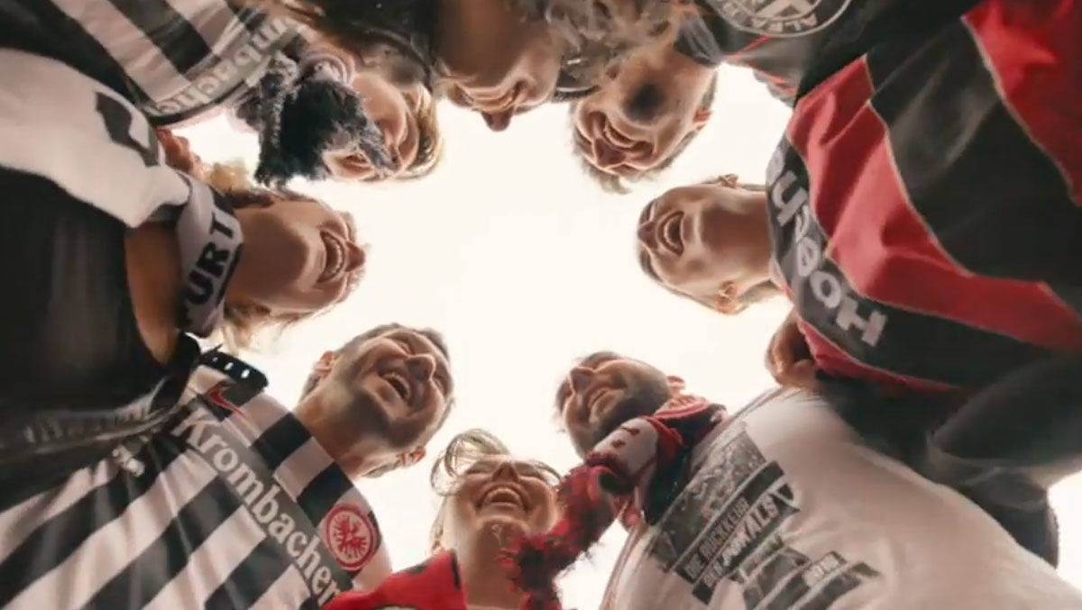Der Eintracht-Spot wurde mit echten Fans gedreht.