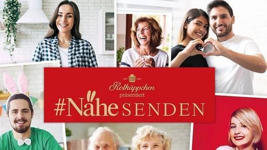 Rotkäppchen sucht gerade Kunden, die Ostergrüße per TV an ihre Familie senden wollen