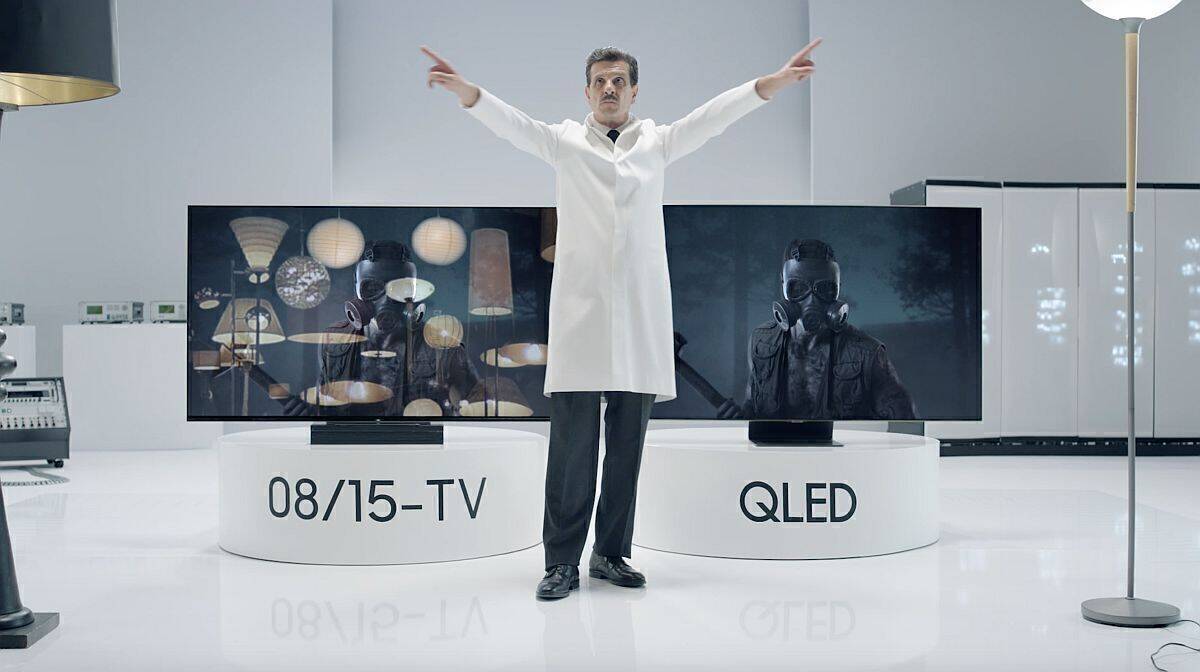 Leo-Burnett-Spot für Samsung: Szene aus dem ersten einer Reihe von Labortests.