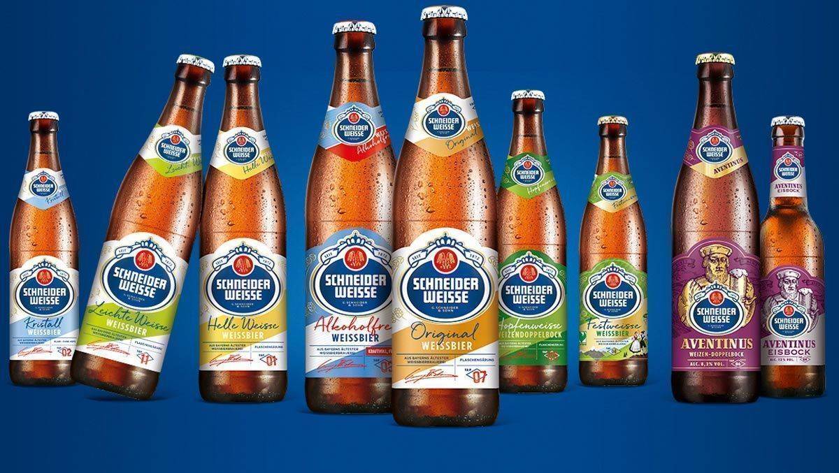 Schneider Weisse mit neuen Etiketten