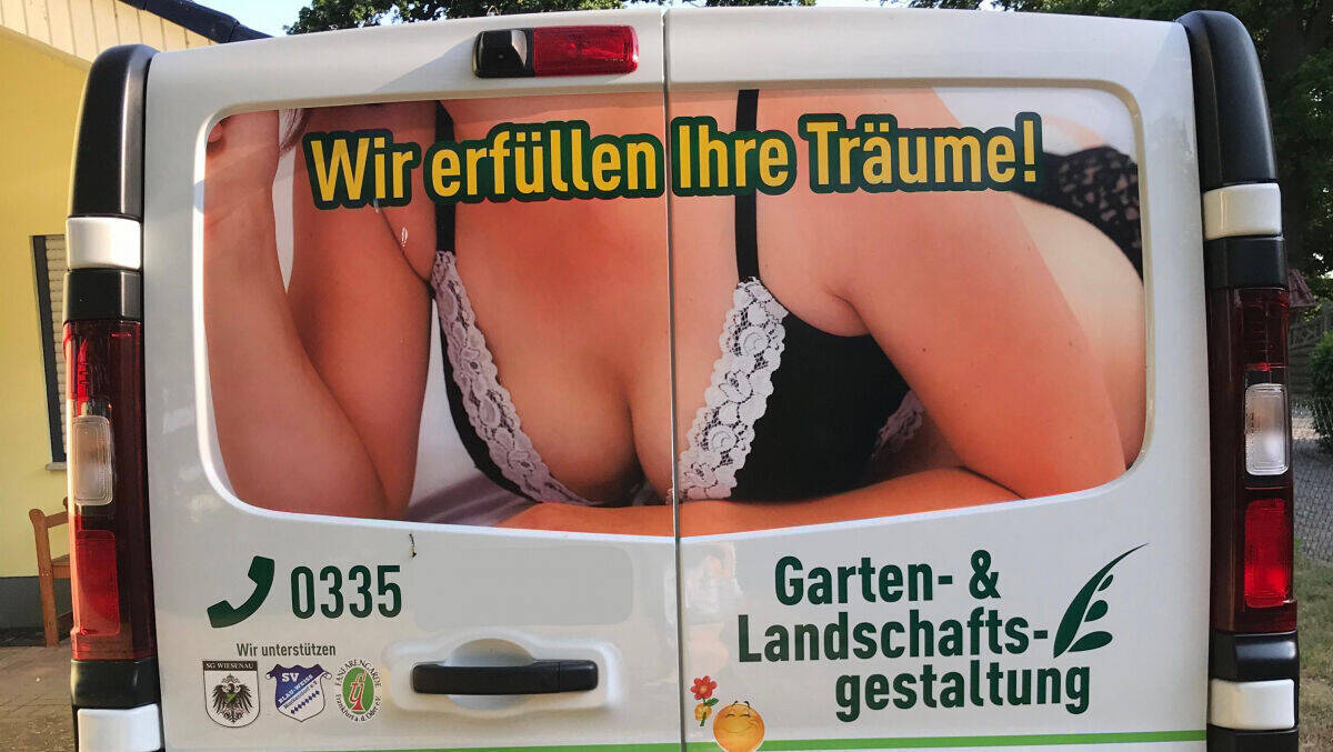 Gerügt für sexistische Werbung: Galabau Grundemann