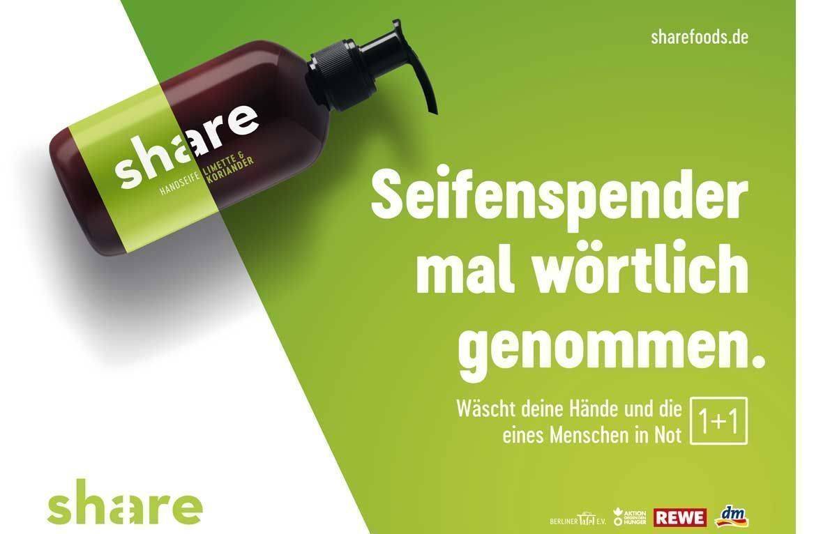 So wirbt Share auf Plakaten.