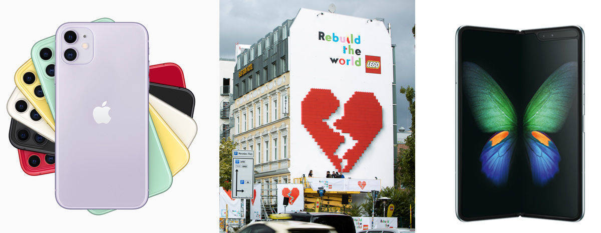 Apple (iPhone 11), Lego (aktuelle Kampagne) und Samsung (Galaxy Fold): Diese Marken sind den Deutschen am wichtigsten.