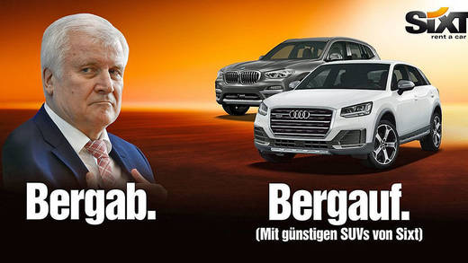 Nach der Wahl: Die Marketingabteilung von Sixt hat wieder mal schnell reagiert.