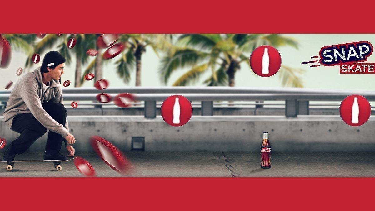 Coca-Cola lässt Skater Denny Pham durch Snapchat sliden. 