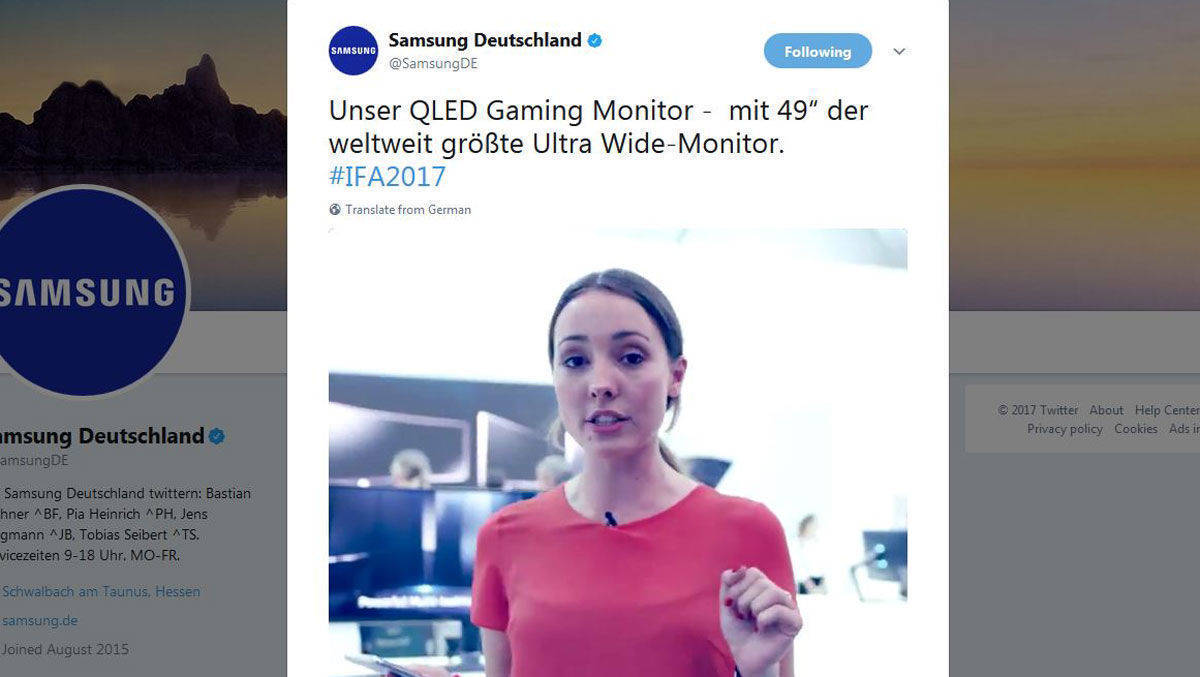 Julia Krüger setzt sich mit einem Auftritt für Samsung in die Nesseln.