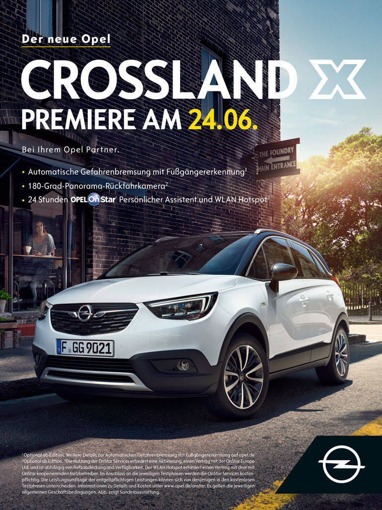 Print-Motiv der Crossland-Kampagne.