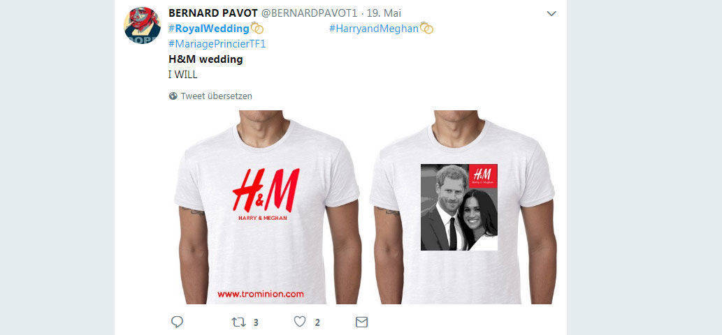 Auch H&M profitiert von der Hochzeit, ganz ohne eigenes Zutun.