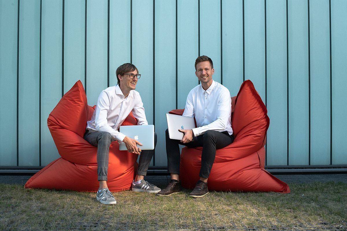 Die Iroin-Gründer Moritz Wasserek (l.) und Andreas Kühn
