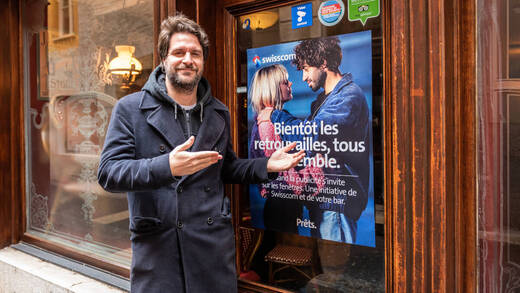 Restaurant-Fensterfronten befinden sich oft in Top-Lagen. Das macht sich Swisscom zunutze.