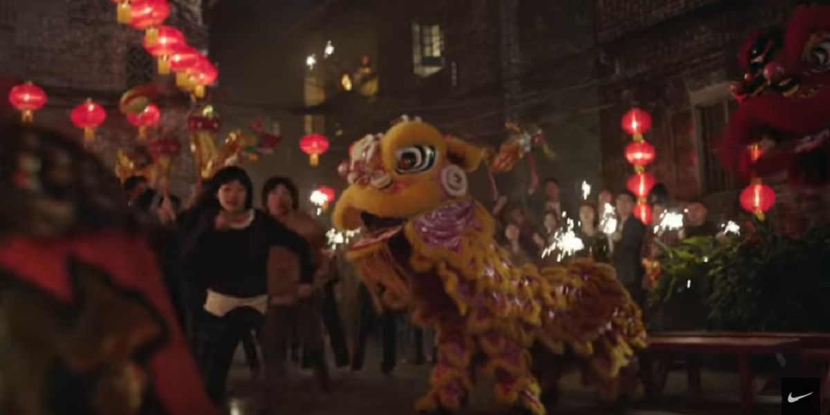 Szene aus dem Nike-Spot zum chinesischen Neujahrsfest.