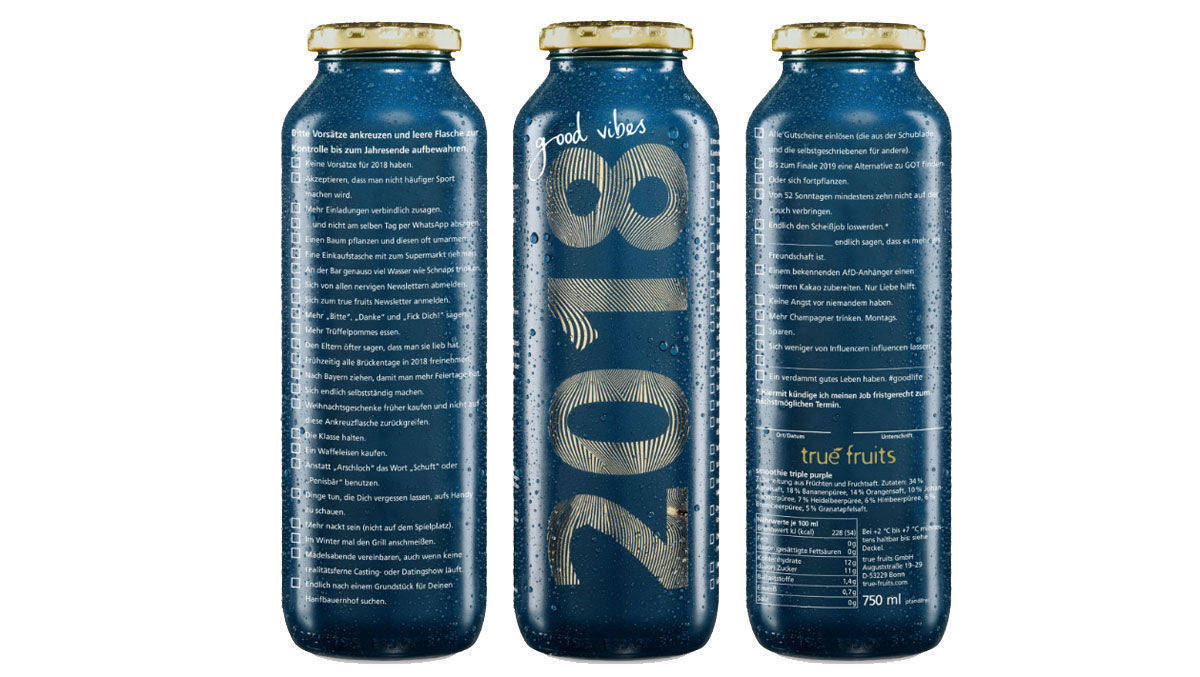 Von der Flasche gibt es zwei Varianten.