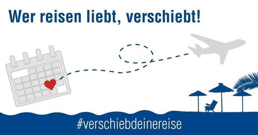 Eines der Kampagnenmotive des Deutschen Reiseverbandes anlässlich der Corona-Krise.